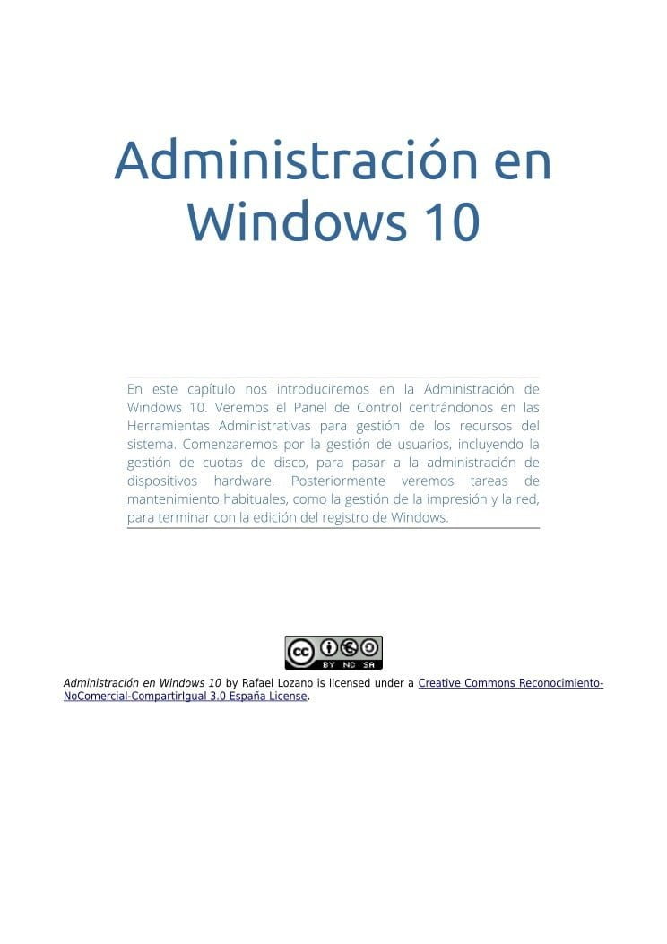 Administración y mantenimiento de Windows 10