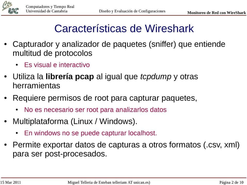 Análisis fundamental del PCT con Wireshark