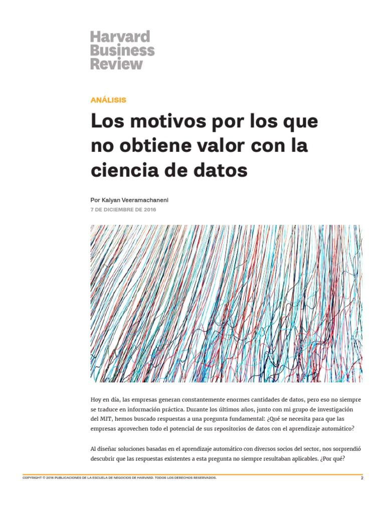 Ciencia de los datos: Aprendizaje automático