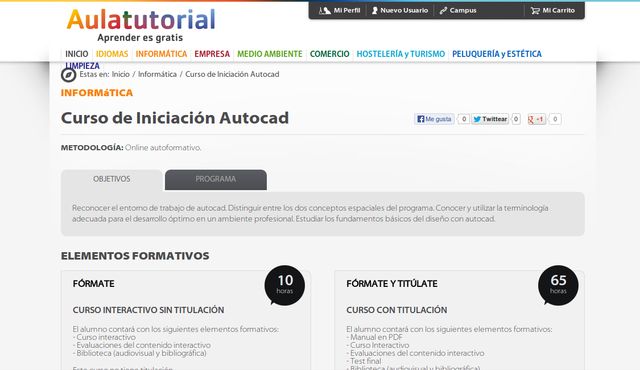 Curso en línea sobre AutoCAD