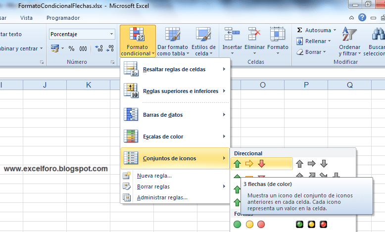 Formato condicional en Excel