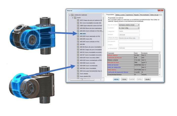 Simulación de SOLIDWORKS – Análisis de ensamblaje estático lineal