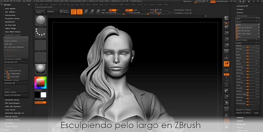 Trabajando rápidamente en ZBrush