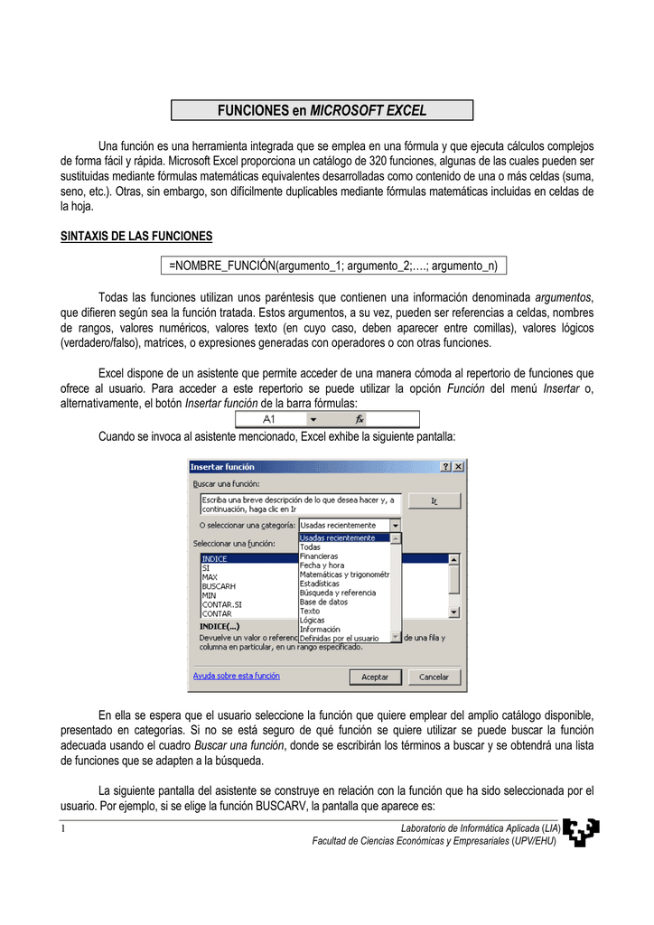 Usando las matemáticas y las funciones estadísticas en Microsoft Excel