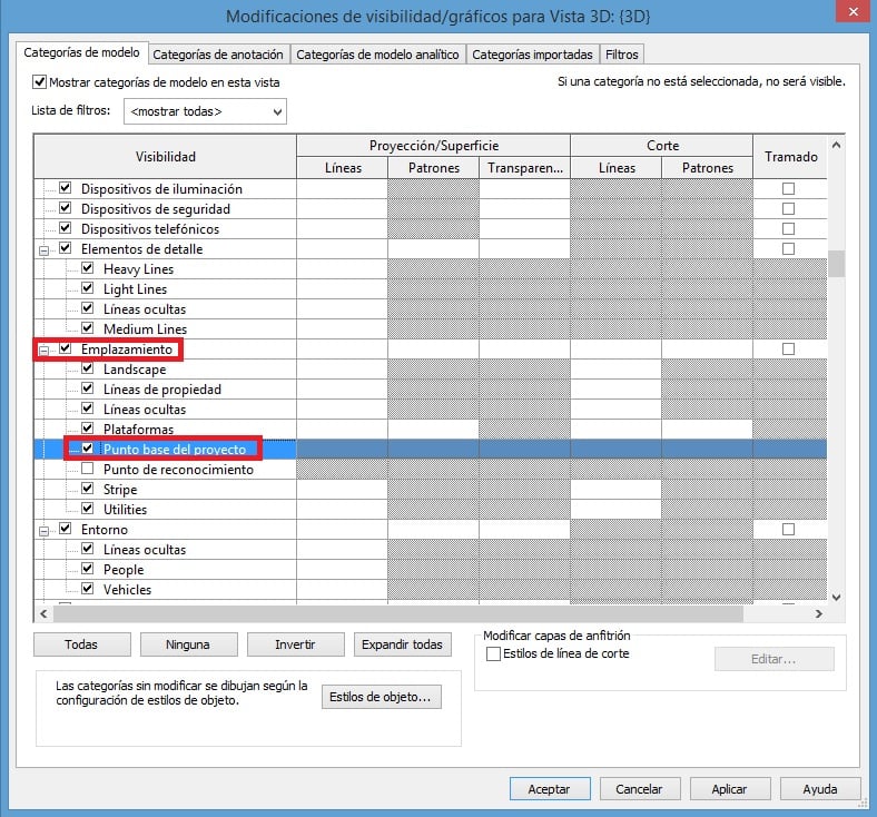 Visibilidad y diseños en AutoCAD